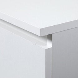 Komoda NORE K60 su 3-imis stalčiais, baltos spalvos - Spintelės