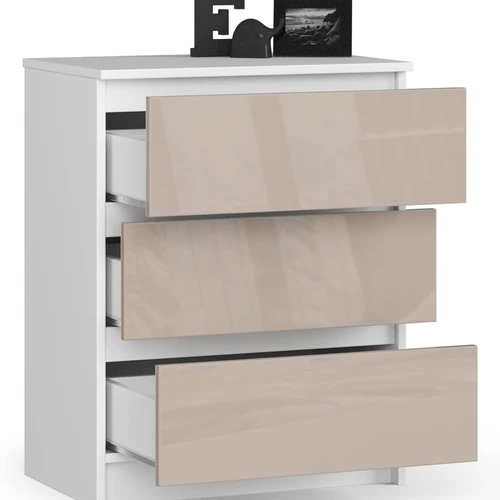 Stilinga komoda su ACRYLIC CAPPUCCINO GLOSS priekinėmis dalimis