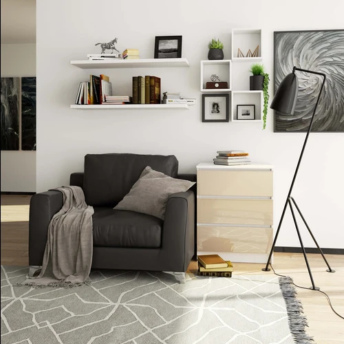 Savarankiškai surenkama komoda su pristatymo instrukcija