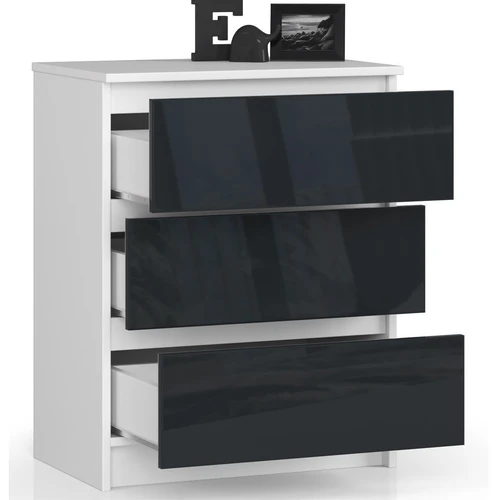 Stilinga komoda su akrilinio grafito priekinėmis dalimis