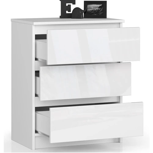 Patvari komoda su metaliniais kreiptuvais ir ABS briauna