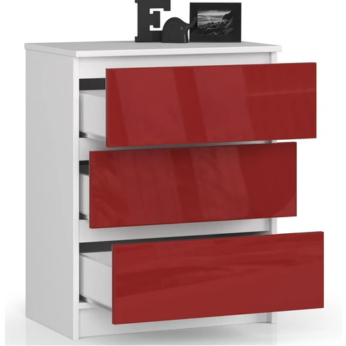 Moderni komoda su akriliniu raudonu MDF