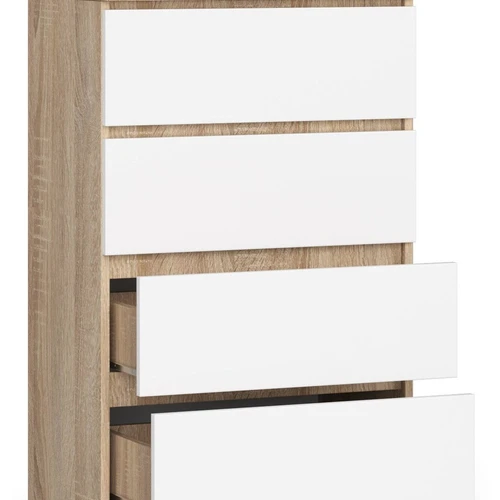 Tvirtos konstrukcijos komodos su madingais spalvų deriniais