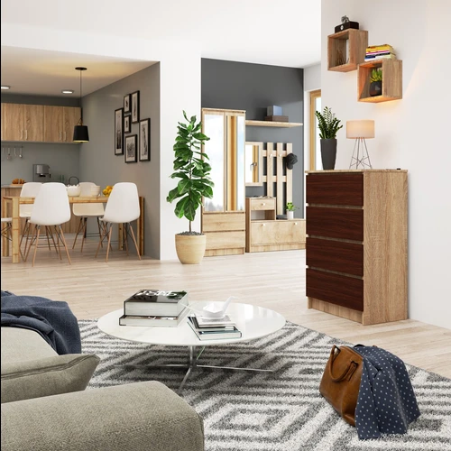 Moderni komoda iš dilimui atsparios medžiagos