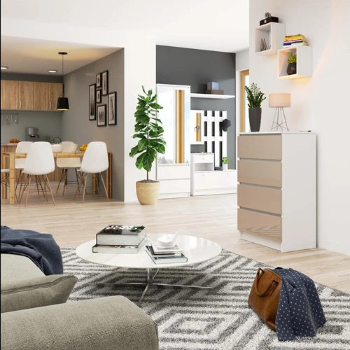 Patogi komoda su savaime surenkama konstrukcija