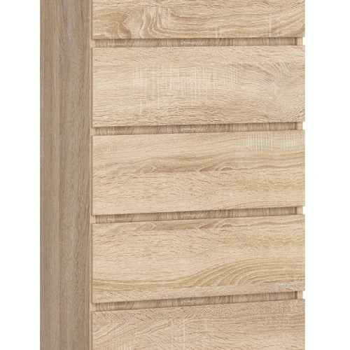 Komoda NORE K60 su 5-iais stalčiais, ąžuolo spalvos