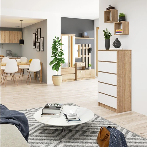 Kokybiška komoda su metaliniais ritinėliais