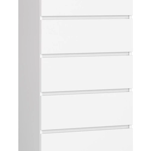 Komoda NORE K60 su 5-iais stalčiais, baltos spalvos