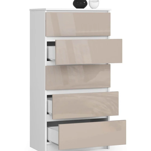 Moderni komoda su MDF ACRYLIC CAPPUCCINO fasadais