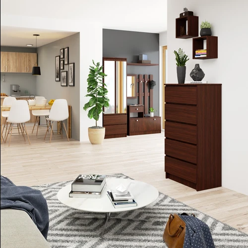 Savarankiškai surenkama komoda su instrukcijomis