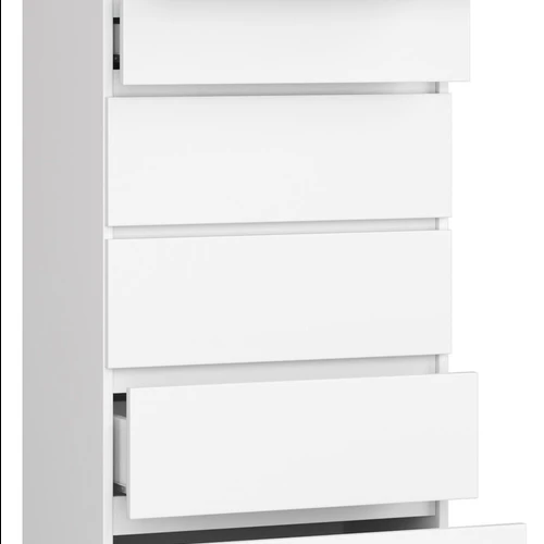 Erdvi komoda iš laminuotos plokštės su ritininiais kreiptuvais