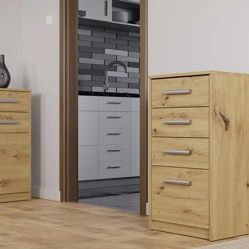 45 cm pločio komoda su 16 mm storio medžio drožlių plokšte