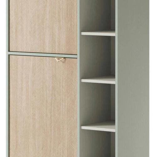 Eukalipto ir skandinaviškos pušies spalvos MDP plokštės baldas