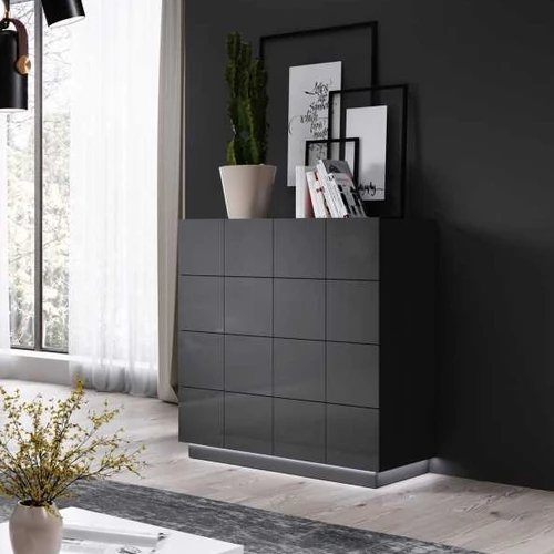 Komoda REJA 4SZ grafito blizgi