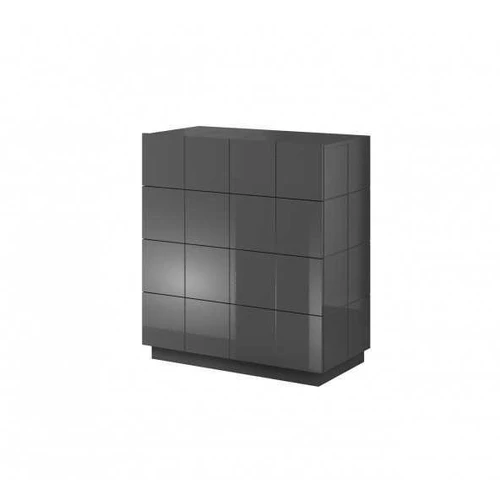 Stalas su blizgiu MDF plokštėmis ir juodomis kojomis