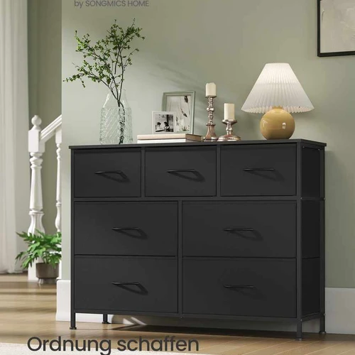 Komoda SONGMICS, 4 audinio stalčiai, 98,8 × 73,7 × 30 cm - Komodos, šoninės spintelės