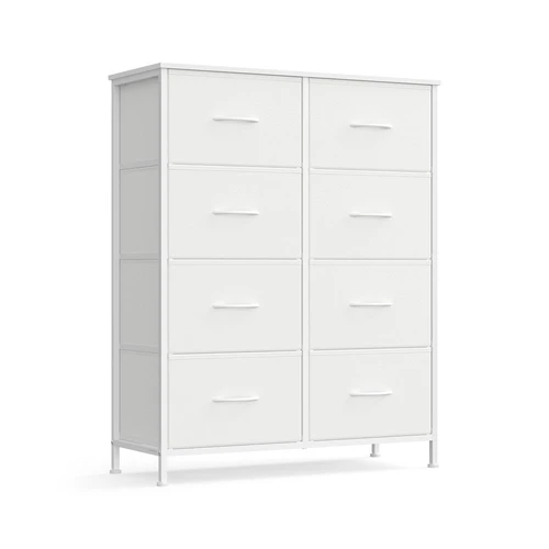 Komoda SONGMICS LGS124BH04, 8 stalčiai, Balta, 76,7 × 95,2 × 30 cm