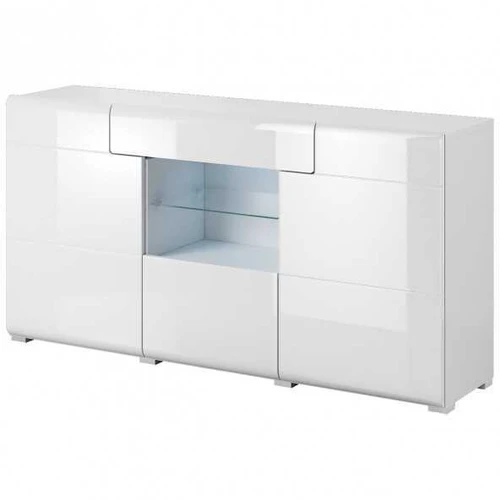 Komoda TOLEDO TL26 balta / blizgi balta