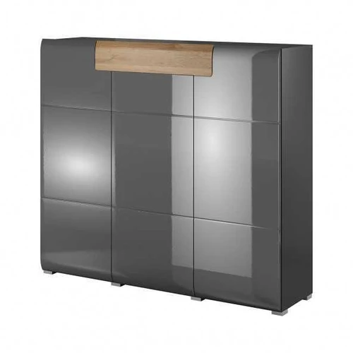 Komoda TOLEDO TL76 ąžuolas grandson / antracito blizgesys