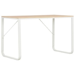 Kompiuterio stalas, baltos ir ąžuolo spalvos, 120x60x73 cm - Darbo stalai