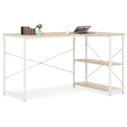 Kompiuterio stalas, baltos ir ąžuolo spalvos, 120x72x70cm