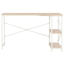 Kompiuterio stalas, baltos ir ąžuolo spalvos, 120x72x70cm - Darbo stalai