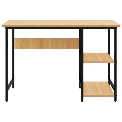 Kompiuterio stalas, juodas/ąžuolo, 105x55x72cm MDF ir metalas - Darbo stalai