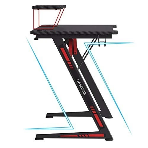 Kompiuterio / žaidimų stalas, juodos / raudonos spalvos