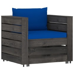 Komplektas su pagalvėlėmis, 7 dalių, impregnuota mediena - Lauko baldų komplektai