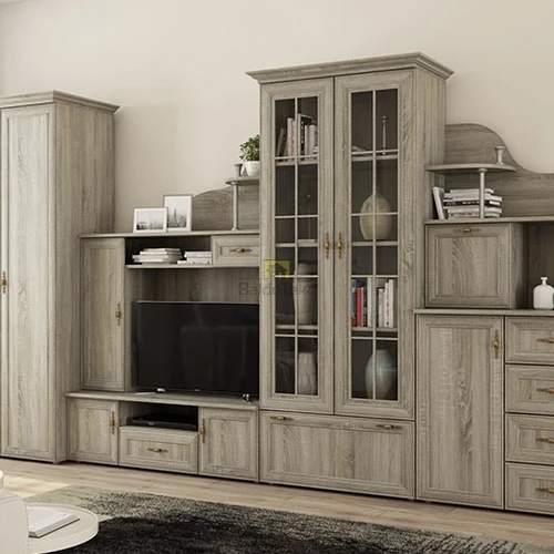 Sekcija ir spinta iš LMDP, šviesus ąžuolas sonoma