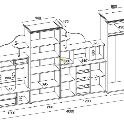 Ergonominė sekcija su spinta, šviesus ąžuolas