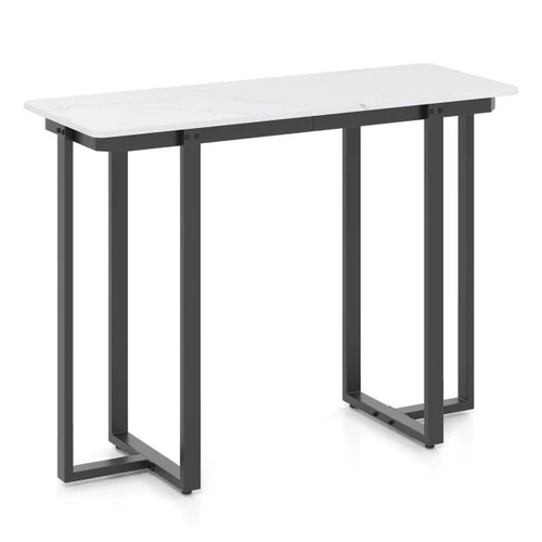 Konsolė 107x40x79,5cm., baltos/juodos spalvos