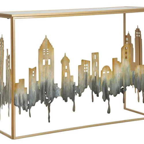 Konsolė City, Auksinė, 110 × 81 × 38,5 cm