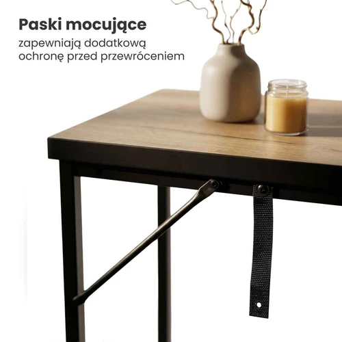Konsolė ORIGO, ąžuolo/juodos spalvos, 90 × 75 × 35 cm - Konsolės