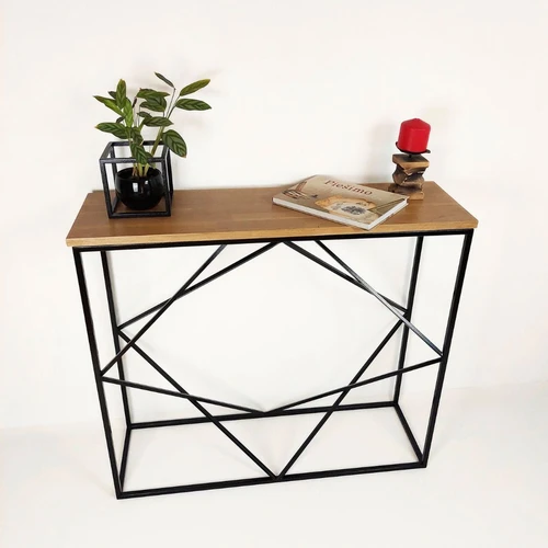 Rankų darbo konsolė su plienu ir ąžuolu – elegancija Jūsų namams