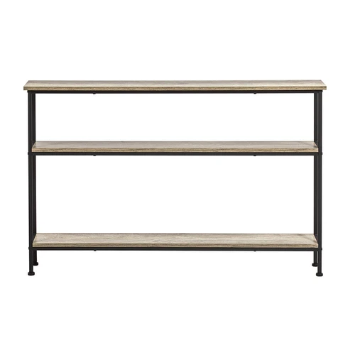 Konsolinis stalas 120x20x77cm., šviesiai rudos/juodos spalvos