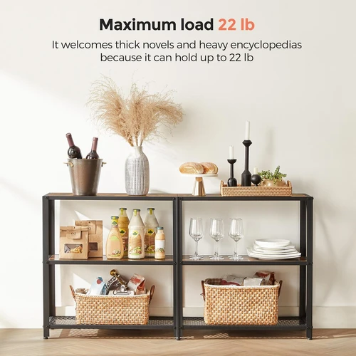 Tvirtas medžio drožlių plokštės ir plieno staliukas