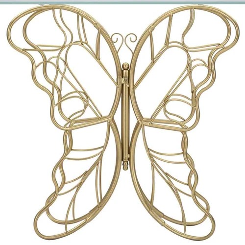 Konsolinis stalas Butterfly, Auksinės spalvos, 110 × 76 × 40 cm - Konsolės