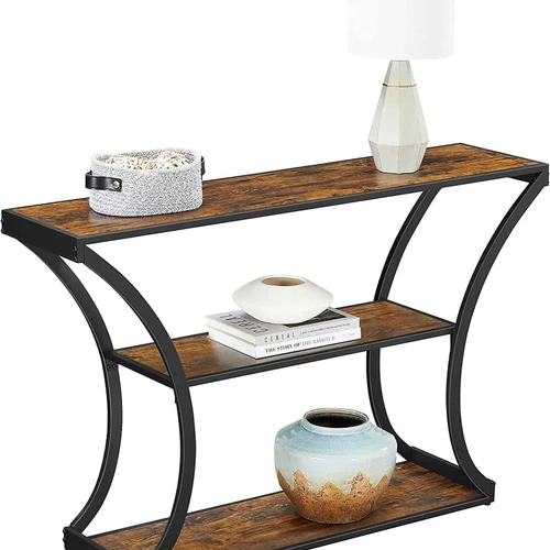 Tvirtas stalas iš medžio drožlių plokščių ir plieno