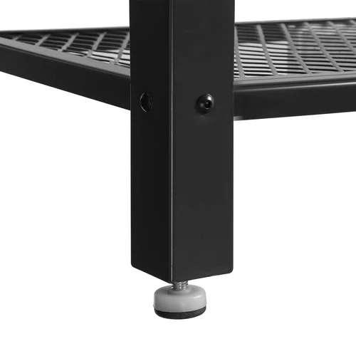 Vintažinė ruda-juoda konsolinis staliukas su priedų krepšiu