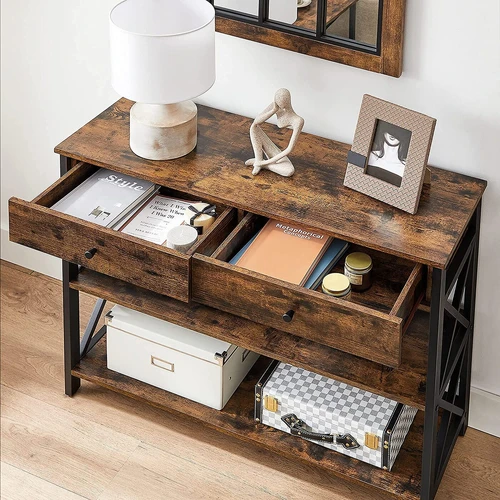 Patvarus ir funkcionalus konsolinis staliukas namams