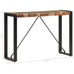 Konsolinis staliukas, 110x35x76cm, perdirbtos medienos masyvas - Konsolės