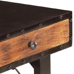 Konsolinis staliukas, 118x35x76cm, perdirbtos medienos masyvas - Konsolės