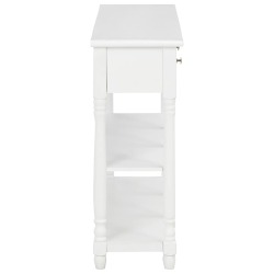Konsolinis staliukas (120x30x76 cm, baltas) - Konsolės