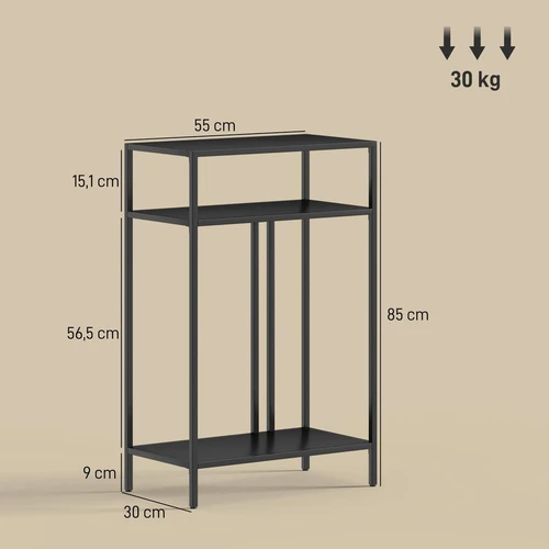 Konsolinis staliukas, 3 lentynos, 55 × 85 × 33 cm - Konsolės