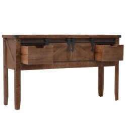 Konsolinis staliukas, eglės masyvas, 131x35,5x75cm, rudas - Konsolės