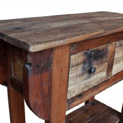 Konsolinis staliukas, masyvi perdirbta mediena, 80x35x80cm - Konsolės