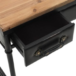 Konsolinis staliukas, MDF ir eglės mediena, 100x33,5x80cm - Konsolės