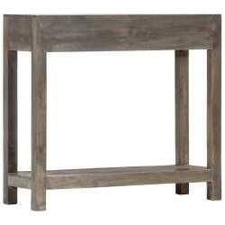 Konsolinis staliukas, pilkas, 86x30x76cm, mango mediena - Konsolės