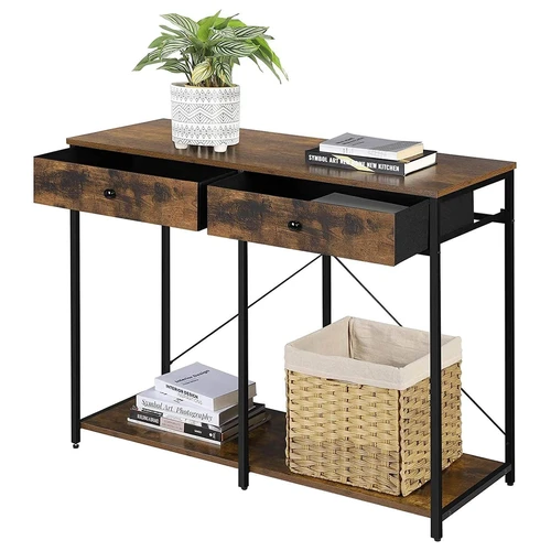 Modernus prieškambario stalas su MDF ir medžio elementais